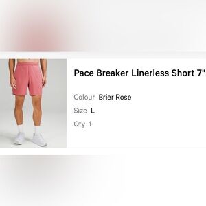 Lululemon Men’s Pace Breaker Linerless Short 7"